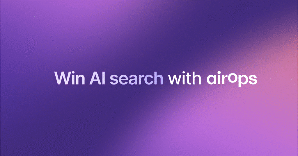 AirOps' brand motto urging users to win AI search with the platform's help