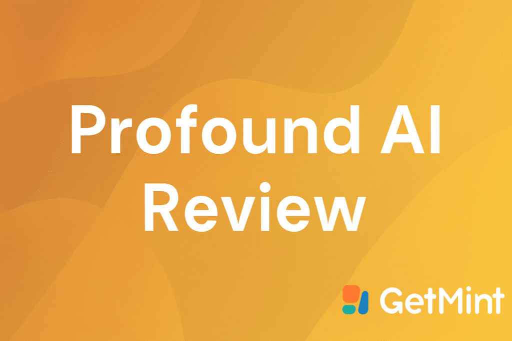 Promotional graphic introducing the Profound GEO Platform Review, highlighting AI search visibility and enterprise-grade optimization.