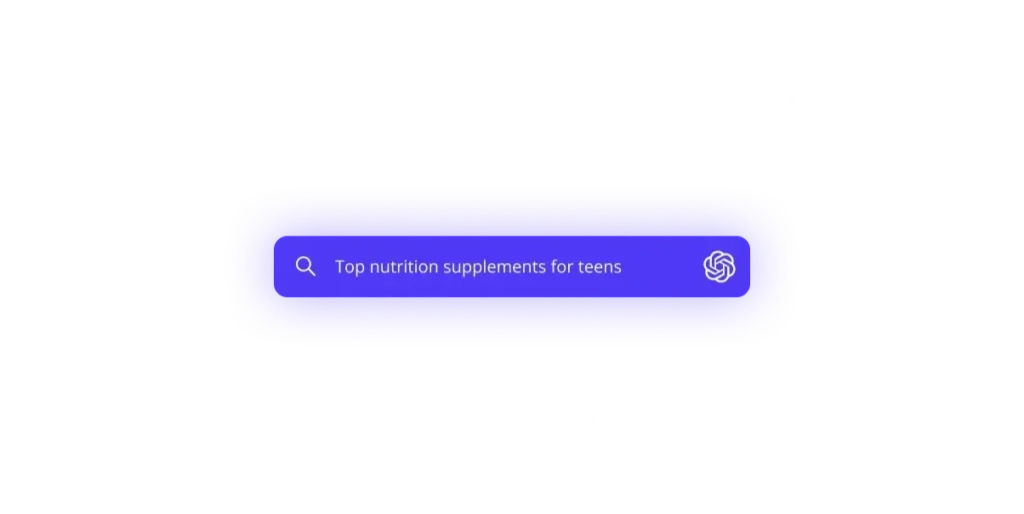 AthenaHQ trending prompt interface showing health-related search query with OpenAI integration on a stylized purple background