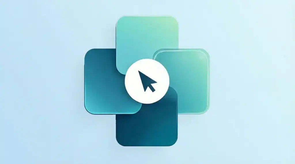 The official llms.txt logo, illustrating a cursor surrounded by four fluent gradient squares