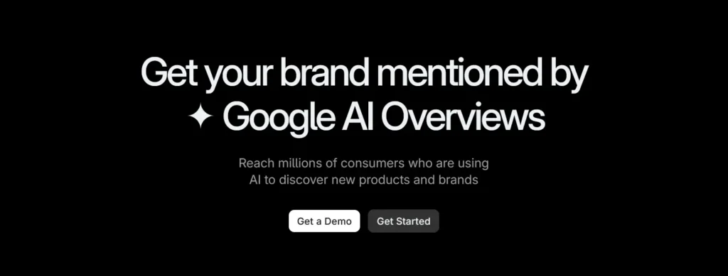 Profound's landing page urging the users to book a demo, demonstrating the platform's enterprise nature